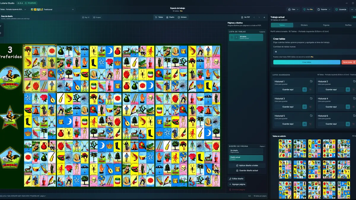 Lotería Studio project screenshot