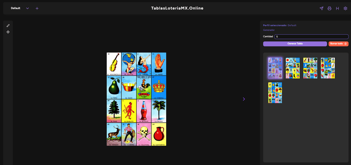 Generador Tablas Loteria MX preview image